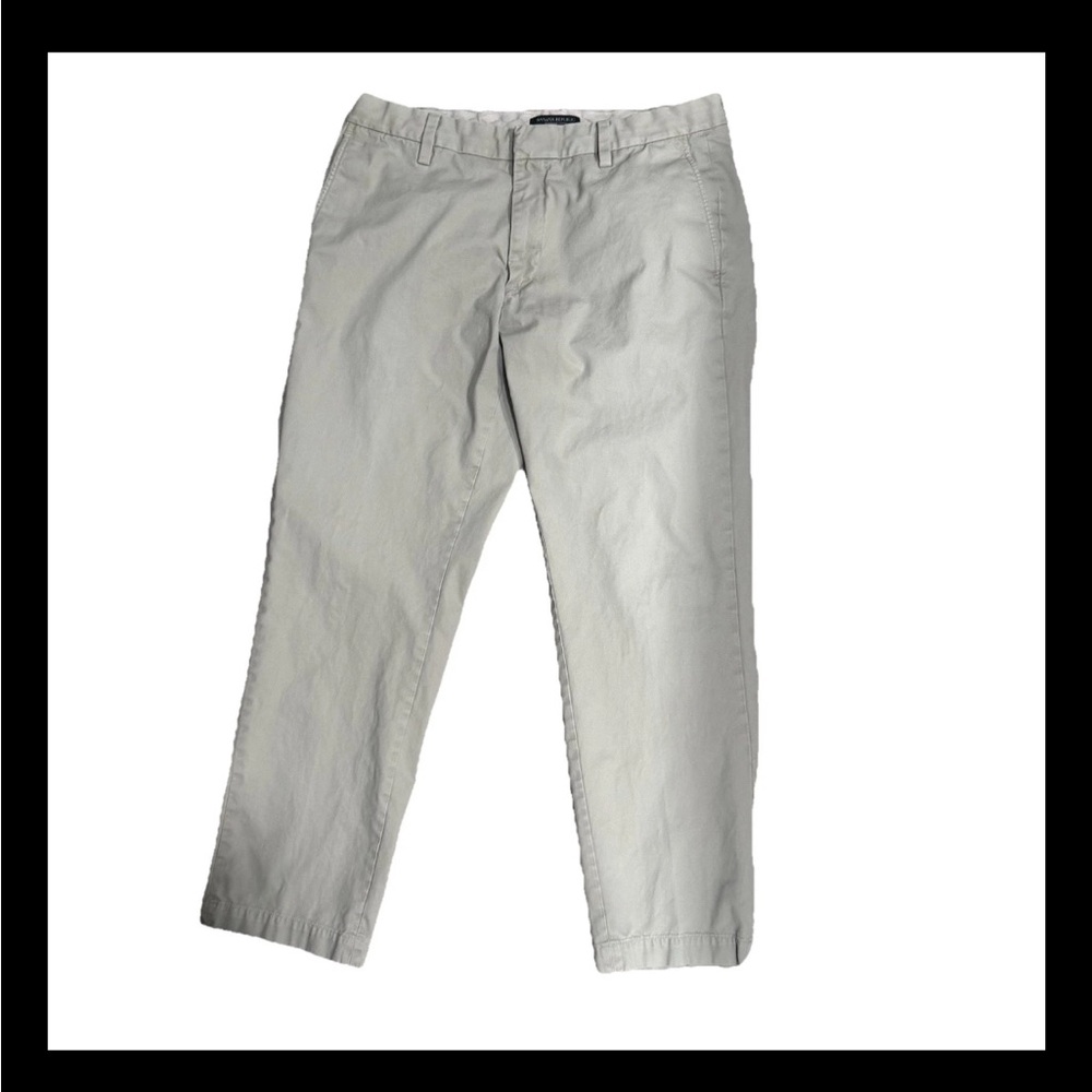 Banana Republic Emerson Chinos 33X30-Men'sStraight Leg Pants-Stone 100% Cotton
